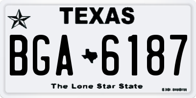 TX license plate BGA6187