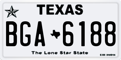 TX license plate BGA6188