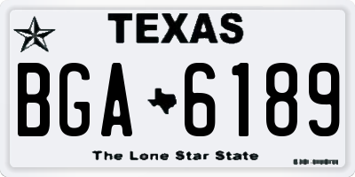 TX license plate BGA6189