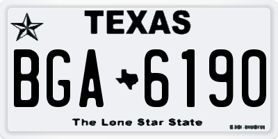 TX license plate BGA6190