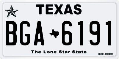 TX license plate BGA6191