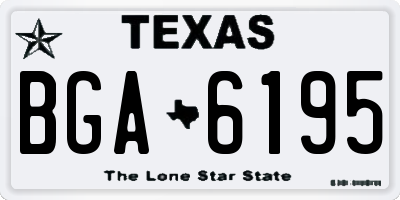 TX license plate BGA6195