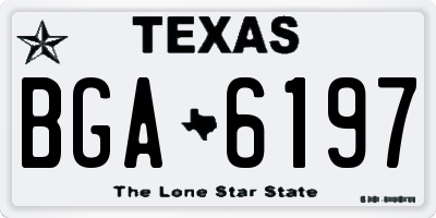 TX license plate BGA6197