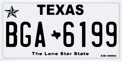 TX license plate BGA6199