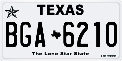 TX license plate BGA6210