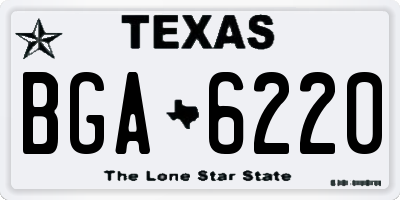 TX license plate BGA6220