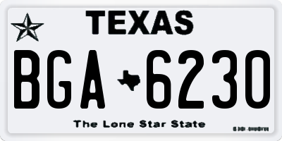 TX license plate BGA6230