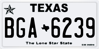 TX license plate BGA6239