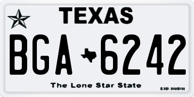TX license plate BGA6242