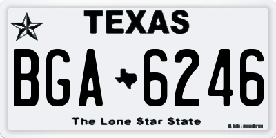 TX license plate BGA6246