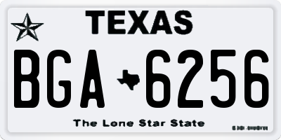 TX license plate BGA6256