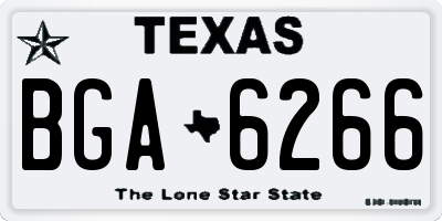 TX license plate BGA6266