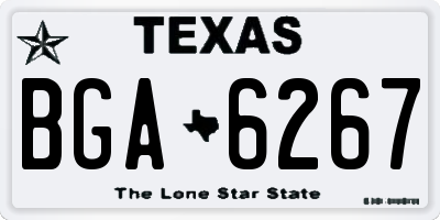 TX license plate BGA6267