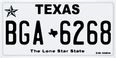 TX license plate BGA6268