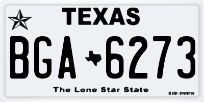 TX license plate BGA6273