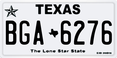 TX license plate BGA6276