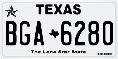 TX license plate BGA6280