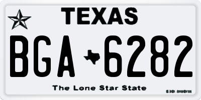 TX license plate BGA6282