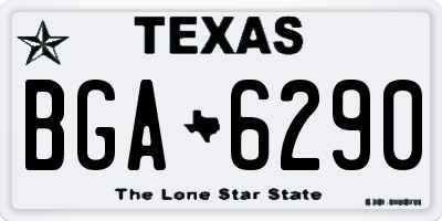 TX license plate BGA6290