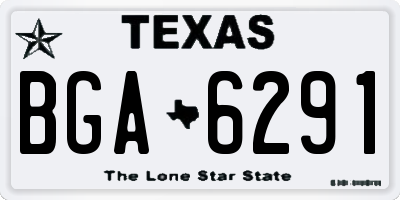 TX license plate BGA6291