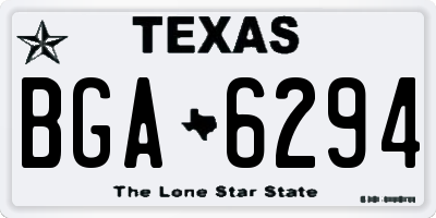 TX license plate BGA6294