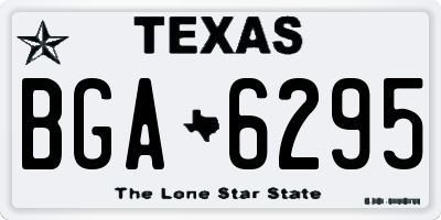 TX license plate BGA6295