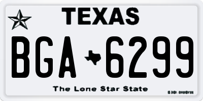 TX license plate BGA6299