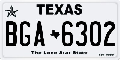 TX license plate BGA6302