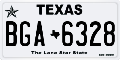 TX license plate BGA6328