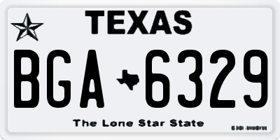 TX license plate BGA6329