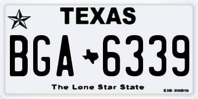 TX license plate BGA6339