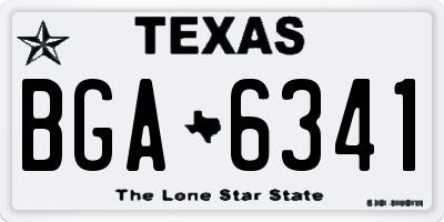 TX license plate BGA6341