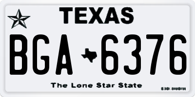 TX license plate BGA6376
