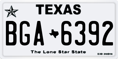 TX license plate BGA6392