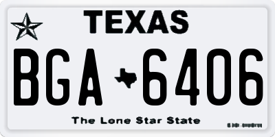TX license plate BGA6406
