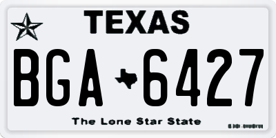 TX license plate BGA6427