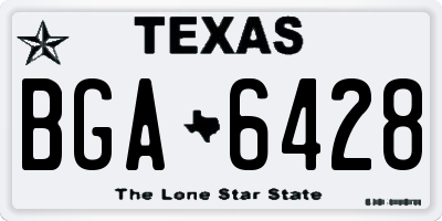 TX license plate BGA6428