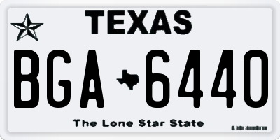 TX license plate BGA6440