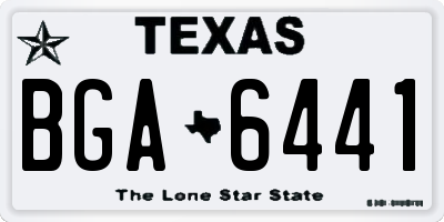 TX license plate BGA6441