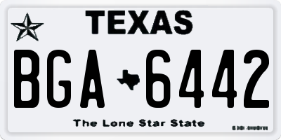 TX license plate BGA6442