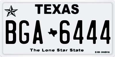TX license plate BGA6444
