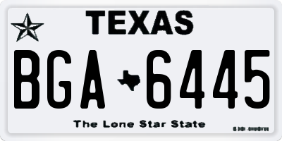 TX license plate BGA6445