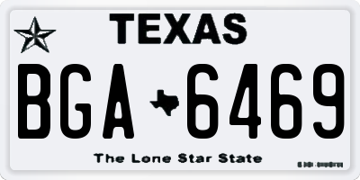 TX license plate BGA6469