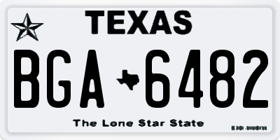 TX license plate BGA6482