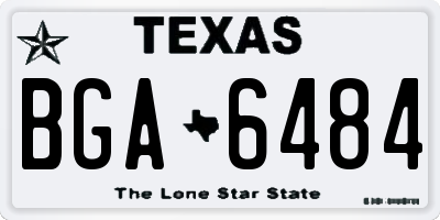 TX license plate BGA6484