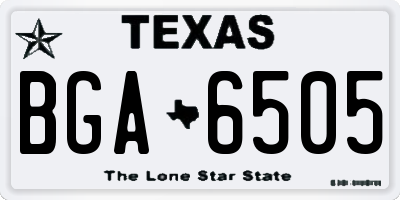 TX license plate BGA6505