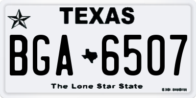 TX license plate BGA6507