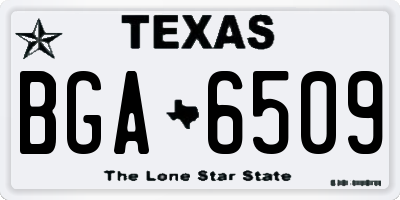 TX license plate BGA6509
