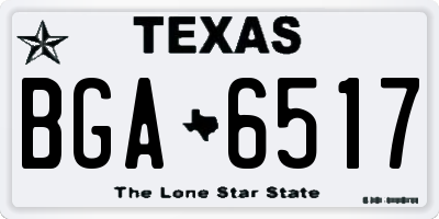 TX license plate BGA6517