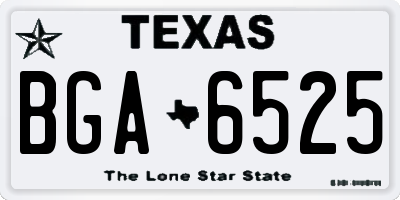 TX license plate BGA6525